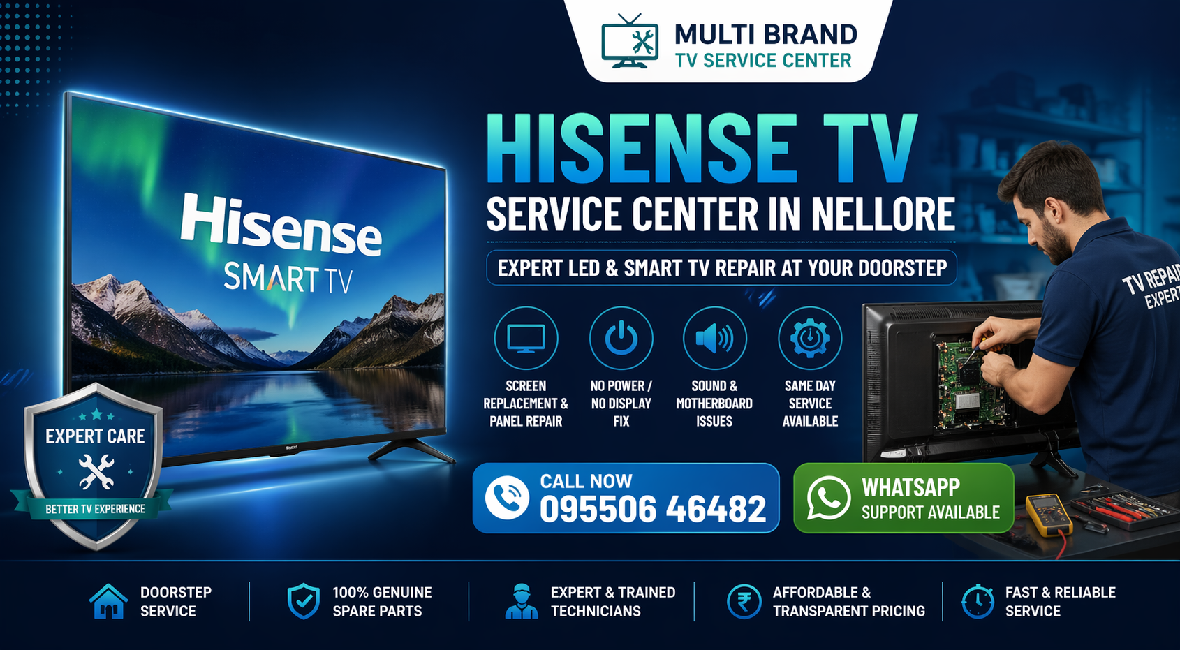 hisense tv repair in nellore